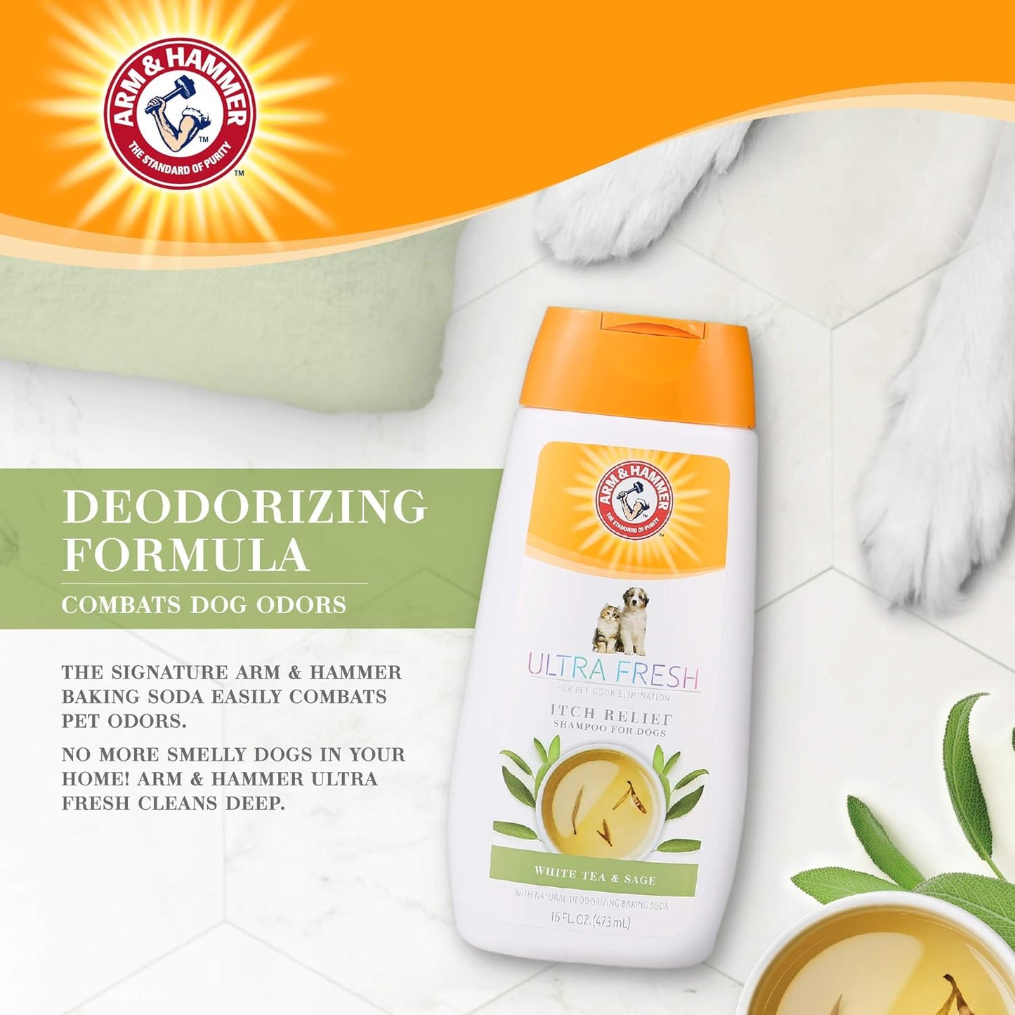 Ultra Fresh Dog Shampoos, Conditioners, and Sprays for Dogs | Baking Soda Ingredient Helps Neutralize Bad Pet Odors for an Advanced Clean | Itch Relief Shampoo for Dogs