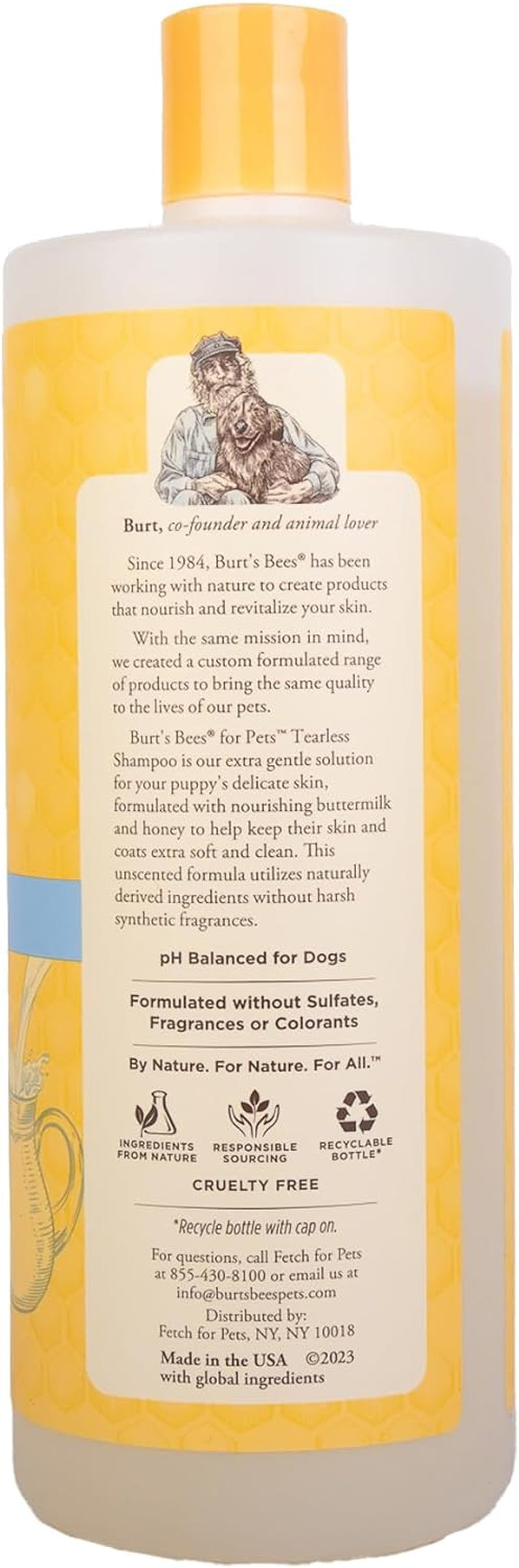 Tearless Puppy Shampoo with Buttermilk - Cruelty Free, Formulated without Sulfates and Parabens, Naturally Derived Shampoo for Dogs, Dog Wash, Dog Soap, Pet Shampoo, 32 Oz