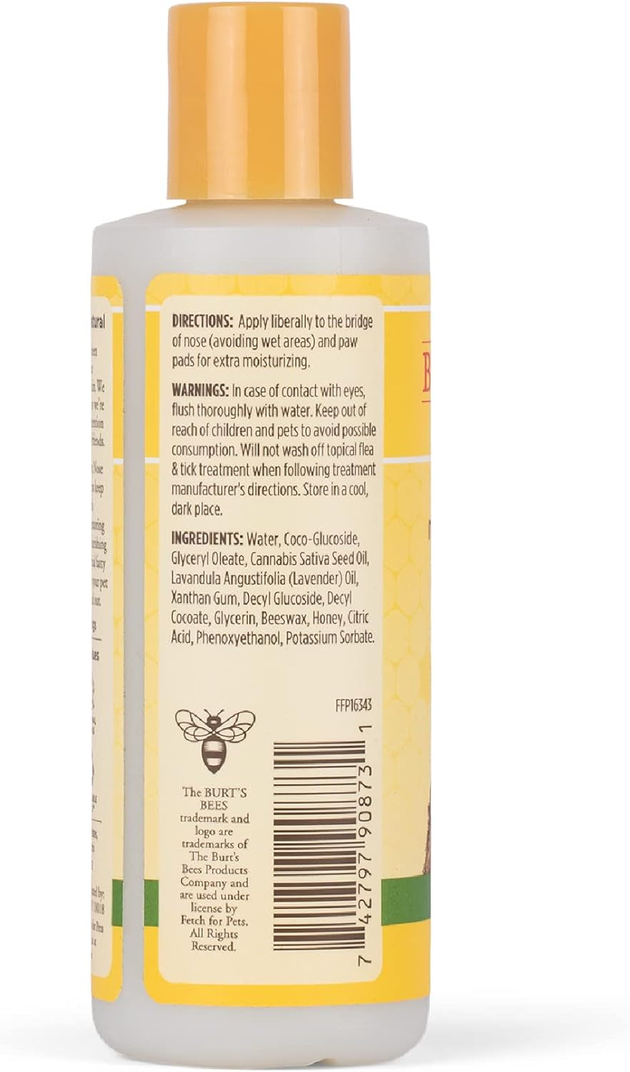 Calming Hemp Shampoo - Burt'S Bees Dog Shampoo with Hemp Seed Oil & Lavender Made with Naturally Derived Ingredients - Hemp Dog Shampoo, Ph Balanced for Dogs, 16 Fl Oz