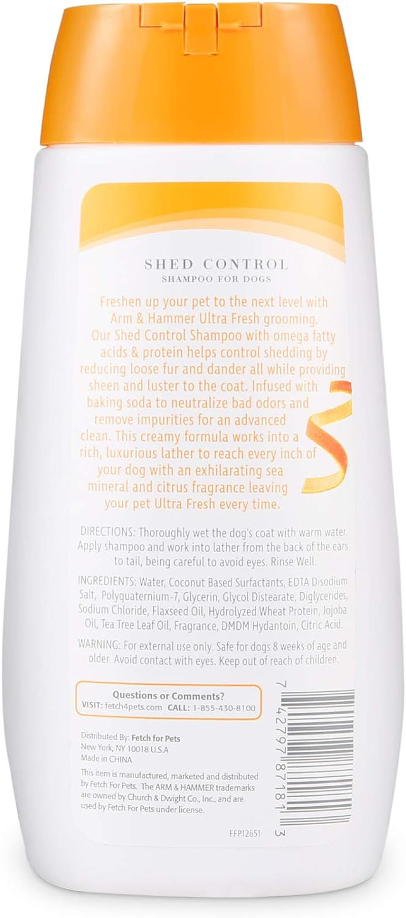 Dog Shampoo, Ultra Fresh Shed Control Dog Shampoo & Puppy Shampoo, 16Oz Baking Soda Pet Shampoo for Dogs Neutralizes Bad Odors | Deshedding Dog Shampoo, Shed Control Shampoo for Dogs