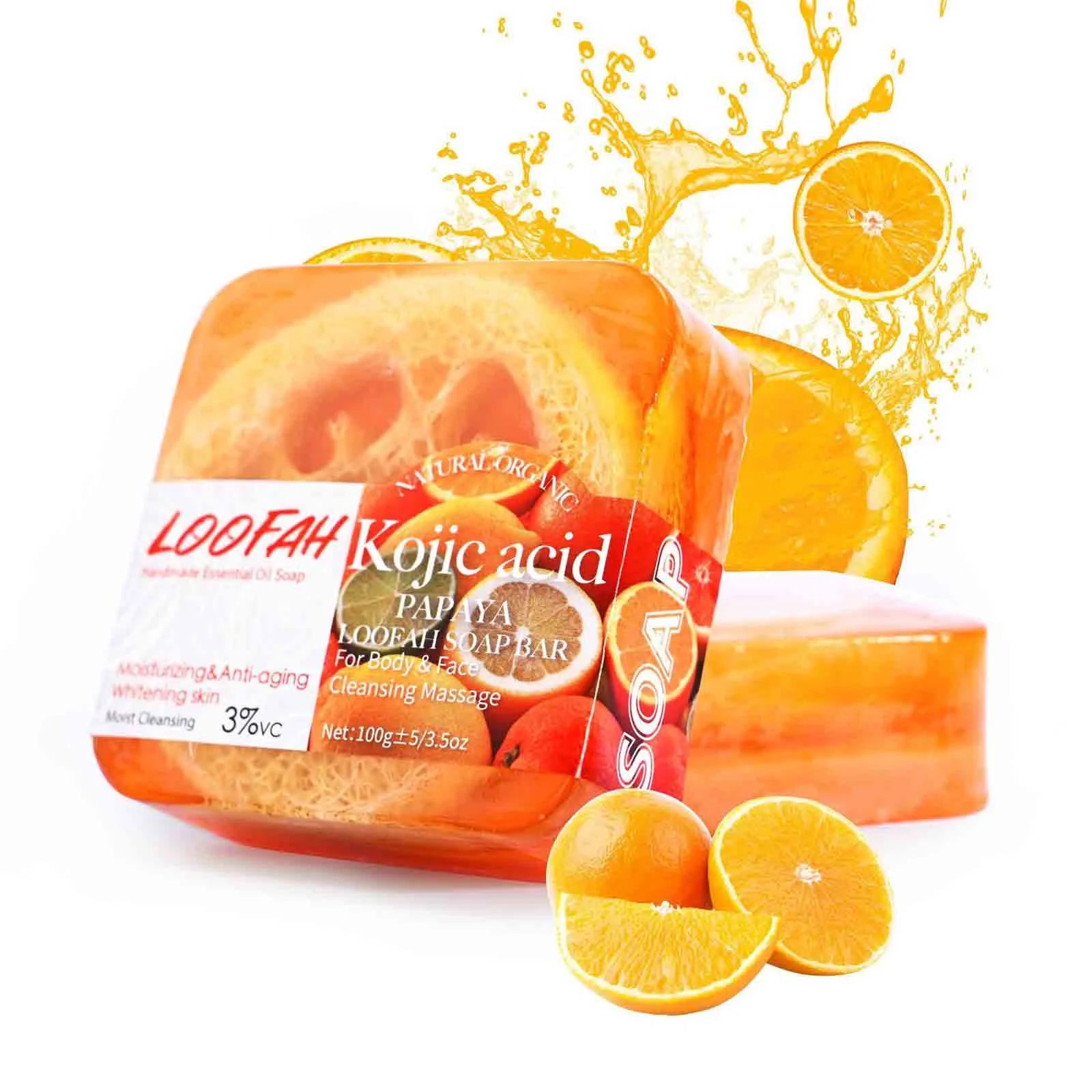 Patet Skin Soap, Patetskin Bright & Even Lemon Soap Bar, Lemon Turmeric Kojic Acid Soap, Patet Skin Essential Oil Soap Bars, Natural Loofah Soap Exfoliating Moisturizing for Face and Body