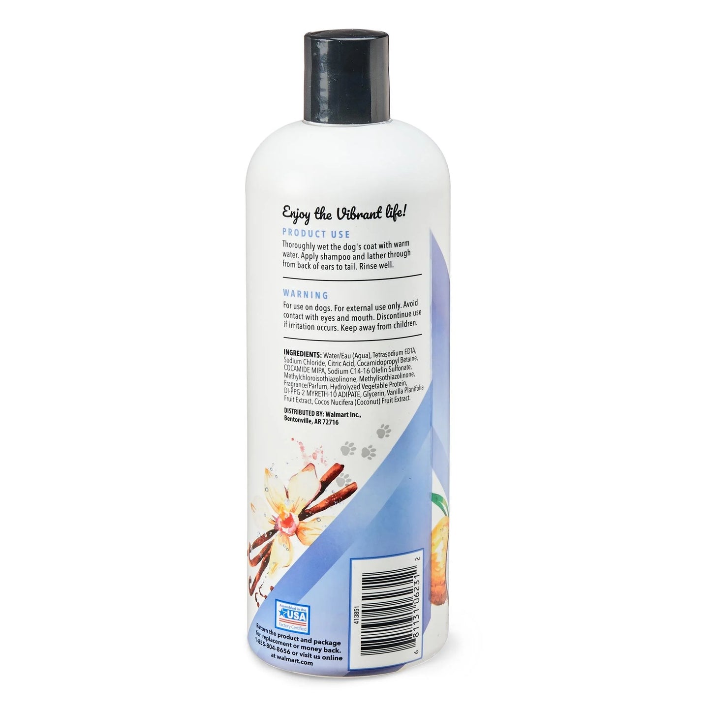 4-In-1 Dog Shampoo, Vanilla Coconut, 24 Fl Oz.
